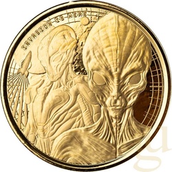 1/10 Unze Goldmünze Afrika Ghana Alien 2023