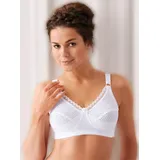 MISS MARY Cotton Dots Soft Bra BH weiß, E, 80, Damen,