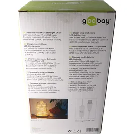 goobay Glasglocke LED-Micro-Lichterkette 5 m Warmweiß