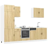 VidaXL 7-tlg. Küchenschrank-Set Porto Sonoma-Eiche Holzwerkstoff