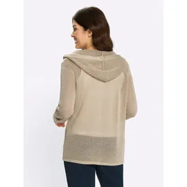 Classic Basics Ajour-Strickjacke in Braun 56