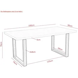 Hela Meran 180 x 76 x 90 cm schwarz
