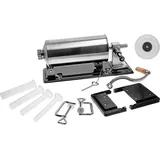 BROWIN BROWIN® Manuell Wurstfüller aus Edelstahl 311004 | 4 kg horizontale Wurstmaschine | Wurstfüllmaschine für Küche und Restaurants | Wurstpresse | Machine für hausgemachte Wurst, Cevapcici und Cannelloni