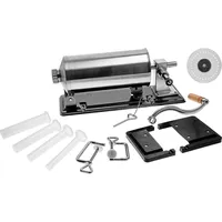 BROWIN BROWIN® Manuell Wurstfüller aus Edelstahl 311004 | 4 kg horizontale Wurstmaschine | Wurstfüllmaschine für Küche und Restaurants | Wurstpresse | Machine für hausgemachte Wurst, Cevapcici und Cannelloni
