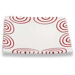 Gmundner Keramik Rotgeflammt,Dessertteller Trend (20x20cm)