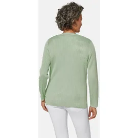 GOLDNER Edle Strickjacke in Rippenstruktur Salbei 19