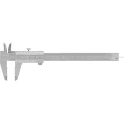 HOLEX Messschieber Nonius 1/50 mit rundem Tiefenmaß Messbereich 150 mm