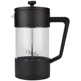 MILU French Press 600ml 4 Tassen Schwarz/Transparent