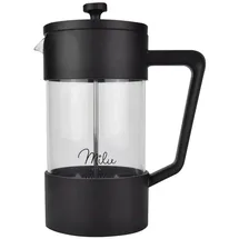 MILU French Press 600ml 4 Tassen Schwarz/Transparent