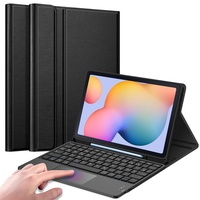 Fintie Tastatur Hülle für Samsung Galaxy Tab S6 Lite 10,4 Zoll 2024/2022/2020 Tablet mit Magnetisch Abnehmbarer Deutscher Tastatur und Touchpad Keyboard, Schwarz