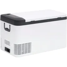 vidaXL Kühlbox mit Griff und Adapter Schwarz und Weiß 18 L PP & PE