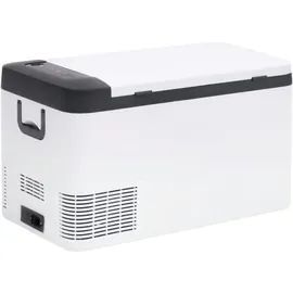 vidaXL Kühlbox mit Griff und Adapter Schwarz und Weiß 18 L PP & PE