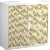 PAPERFLOW easyOffice Classic Chic Rollladenschrank 60100 2 Fachböden 110,0 x 41,5 x 104,0 cm