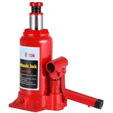 Hydraulischer Flaschenheber, 8T Tragbarer Wagenheber für Auto, LKW, Wohnwagen und Traktoren