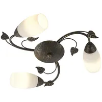Nowa Deckenleuchte Deckenlampe Wohnzimmerlampe Blätter rost Glas Flurlampe d
