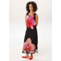 Aniston CASUAL Sommerkleid Geblümt Schwarz/Rot/Weiß/Pink/Apricot 46