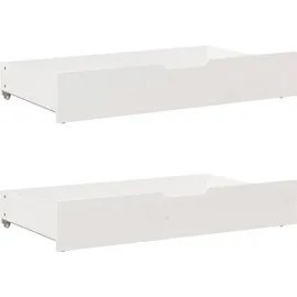 vidaXL Bett, Bett ohne Matratze Weiß 180x200 cm Kiefernholz