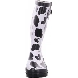 Bockstiegel Regenstiefel KUH schwarz/weiß Gr. 40 EU