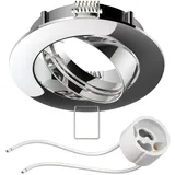 ledscom.de Deckeneinbaurahmen Circ 1 Aluminium chrom schwenkbar