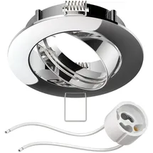 ledscom.de Deckeneinbaurahmen Circ 1 Aluminium chrom schwenkbar