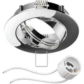 ledscom.de Deckeneinbaurahmen Circ 1 Aluminium chrom schwenkbar