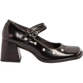 Art für Damen. 117041201003_001 Lederschuhe 1704 Verona schwarz (38), 5 bis 8 cm, Schnalle, Lässig