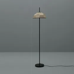 Stones Egg - Stehlampe aus schwarzem Recyclingkarton