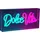 NÄVE LED Dekolicht "DOLCE VITA", transparent, 1, H: 15cm, 1 Stk., Leuchten, Schriftzug beleuchtet blau rot, Tisch- Wandfunktion, transparent, USB