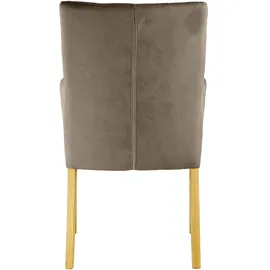 Home Affaire "Colorado", braun (schlam, eiche natur), B:60cm H:94,5cm T:60cm, Polyester, Stühle, Gestell aus Massivholz
