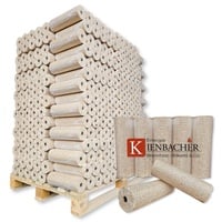 Nestro 500kg Palette Holzbriketts mit Zugloch Hartholz Brenn Kamin Ofen Heiz Holz Gluthalter Eiche & Buche 50x10kg PE-Bags Nestro Brikett Rund | Energie Kienbacher