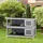 PawHut Kleintierstall 136,4 x 93 x 50 cm Grau