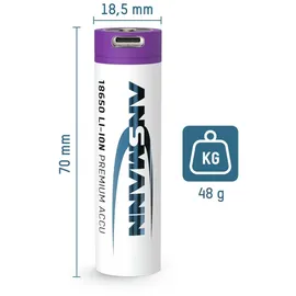 Ansmann USB-Akku USB-C Port und Safetyboard, min. 3250 mAh
