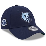 New Era Memphis Grizzlies NBA Team Side Patch Blue 9Forty Adjustable Cap - One-Size