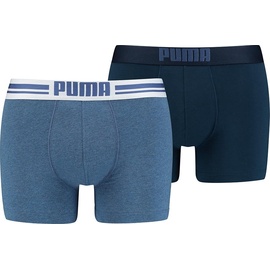 Puma Herren Boxershorts, - Placed Logo Boxer, Everyday Blau M 2er Pack