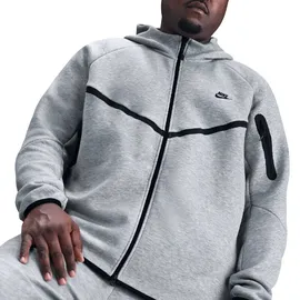 Nike Tech Fleece Full Zip Wr Jacke, Dk Grey Heather/Black, S