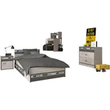 Parisot Jugendzimmer, Braun, Holzwerkstoff, 120x200x80 cm, Kinder- & Jugendzimmer, Jugendmöbel, Komplette Kinder- & Jugendzimmer