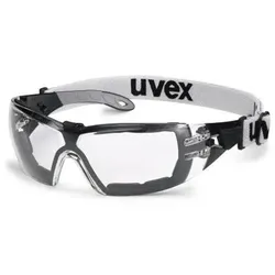 Schutzbrille pheos s guard farblos supravision extreme schwarz/grau - schwarz