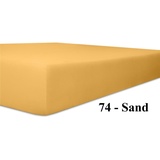 Kneer Spannbettlaken Q93 Exclusive-Stretch 120 x 200 - 130 x 220 cm sand