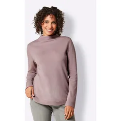 Strickpullover CREATION L PREMIUM "Kaschmir-Woll-Pullover", Damen, Gr. 48, lila (mauve), 80% Wolle, 20% Kaschmir, unifarben, Langarm, Pullover