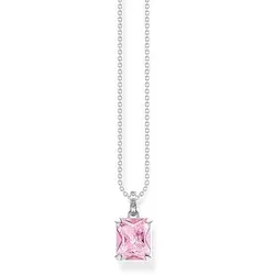 Halskette mit pinkem Stein - 925 Sterlingsilber