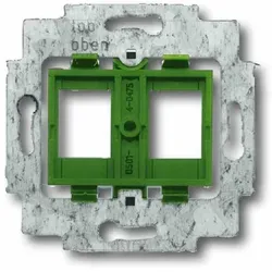 Busch-Jaeger Tragring, Modular-Jack, grün, matt, Befestigung mit Schraube, ohne Beschriftungsfeld