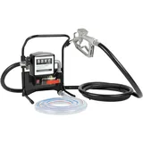 LENJKYYO 220V Dieselpumpe Selbstansaugend 200W 45L/Min Elektrische Kraftstoffpumpe Heizölpumpe mit Zapfpistole, Ölabsaugpumpe 230V Ölpumpe KFZ für Diesel & Heizöl, Professionelle Umfüllpumpe