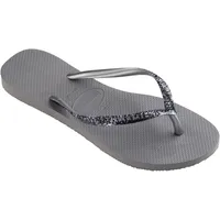 Havaianas Damen Slim Glitter Flourish Zehentrenner,Grau (Steel Grey),35/36 EU - 35/36 EU