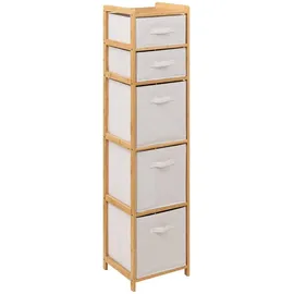 5five simply smart 5five - Regal mit 5 körben tidy box aus braunem bambus