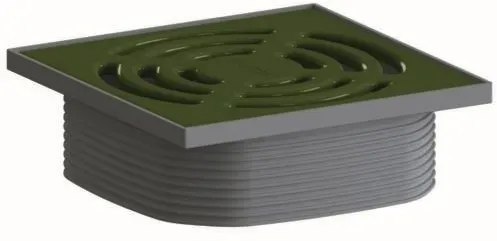 Dallmer Aufsatz DallDrain Pure, bronzegrün, 120 x 120 mm, 518262 518262