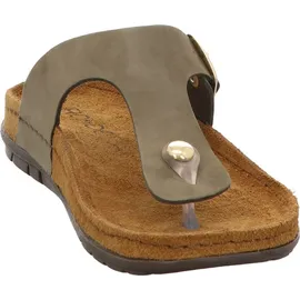 ROHDE Damen Zehentrenner Pantolette Leder Rodigo-D 5860, Größe:38 EU, Farbe:Grün
