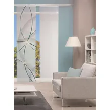 VISION S Schiebegardine BLINKI, Digitaldruck Bambus-Optik, mit abstraktem Motiv, 260x60cm, Farbe: Rot oder Türkis (Türkis)