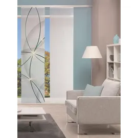 VISION S Schiebegardine BLINKI, Digitaldruck Bambus-Optik, mit abstraktem Motiv, 260x60cm, Farbe: Rot oder Türkis (Türkis)