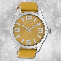 Oozoo Unisex Armbanduhr Timepieces C10235 senfgelb Leder Quarz UOC10235