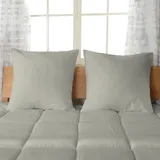 Pizuna Luxuriöser Soft-Satin 2er Pack Kissenbezug 80x80 cm Silber, 600 Fadenzahl Baumwolle Kissenbezüge, 100% Langstapel Baumwolle Kissenbezug (Silber, 70x90 cm)